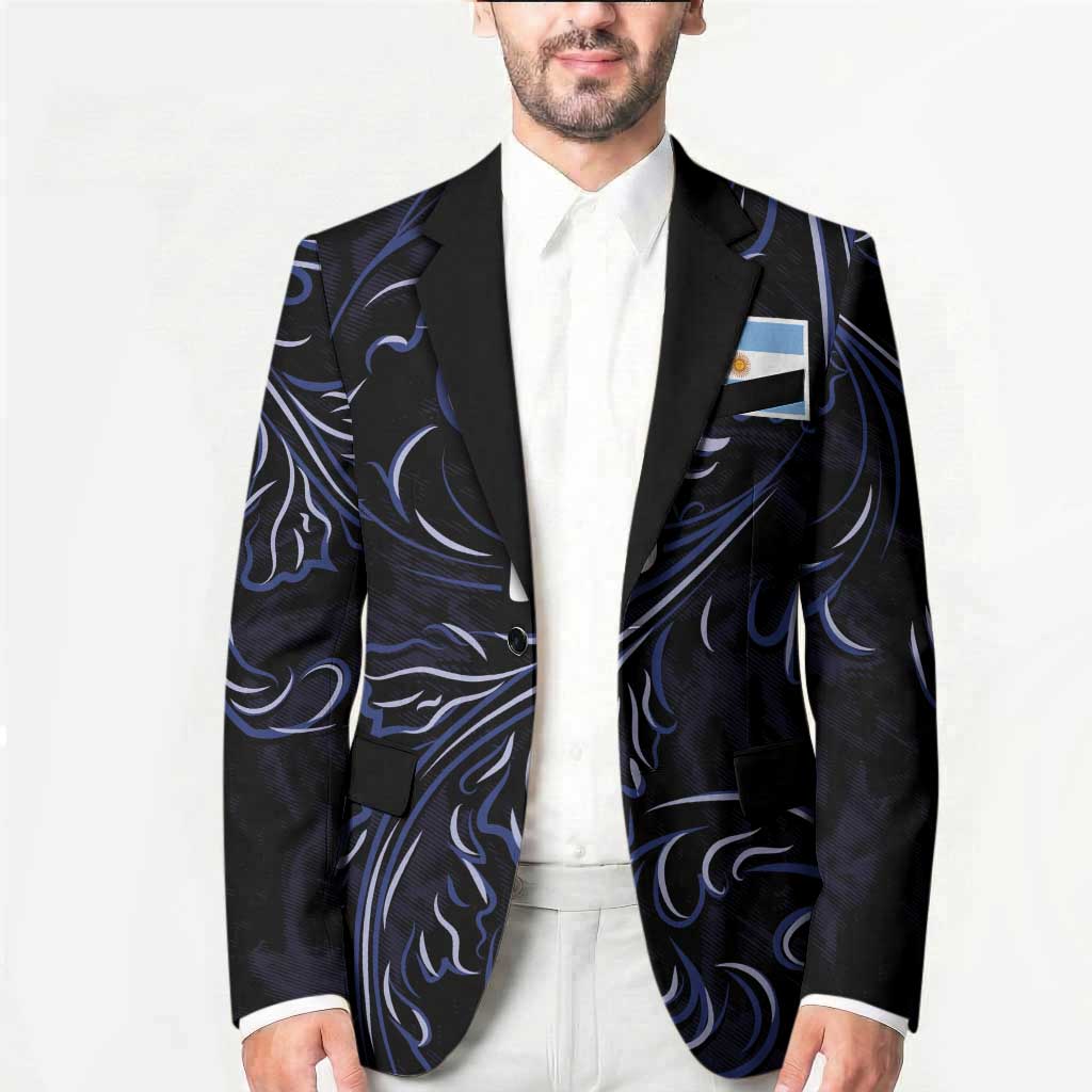 Custom Argentina Football Blazer Artistic Pattern-Paintings Inspired Black Color - Wonder Print Shop