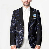 Custom Argentina Football Blazer Artistic Pattern-Paintings Inspired Black Color - Wonder Print Shop