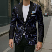 Custom Argentina Football Blazer Artistic Pattern-Paintings Inspired Black Color - Wonder Print Shop