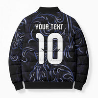 Custom Argentina Football Bomber Puffer Jacket Artistic Pattern-Paintings Inspired Black Color - Wonder Print Shop