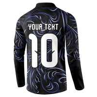Custom Argentina Football Button Sweatshirt Artistic Pattern-Paintings Inspired Black Color - Wonder Print Shop