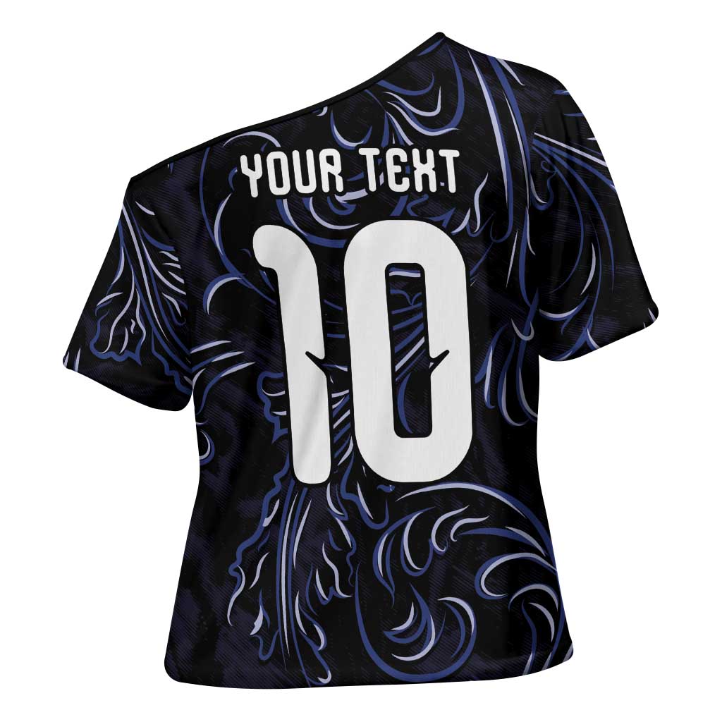 Custom Argentina Football Cross Shoulder Shirt Artistic Pattern-Paintings Inspired Black Color - Wonder Print Shop