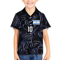 Custom Argentina Football Hawaiian Shirt Artistic Pattern-Paintings Inspired Black Color - Wonder Print Shop