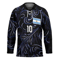Custom Argentina Football Hockey Jersey Artistic Pattern-Paintings Inspired Black Color - Wonder Print Shop