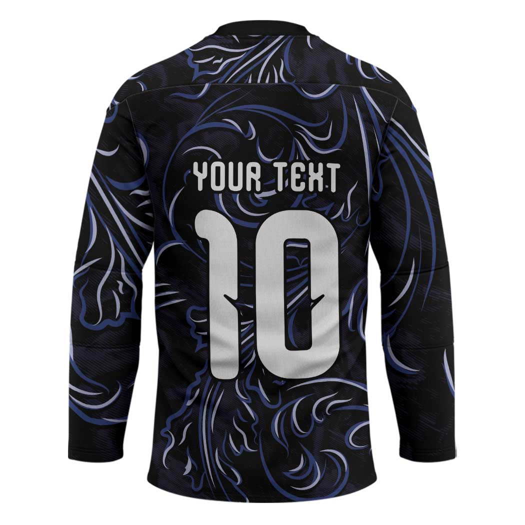 Custom Argentina Football Hockey Jersey Artistic Pattern-Paintings Inspired Black Color - Wonder Print Shop