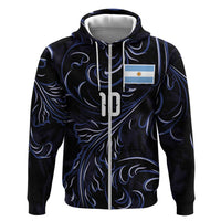 Custom Argentina Football Hoodie Artistic Pattern-Paintings Inspired Black Color - Wonder Print Shop