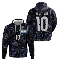 Custom Argentina Football Hoodie Artistic Pattern-Paintings Inspired Black Color - Wonder Print Shop
