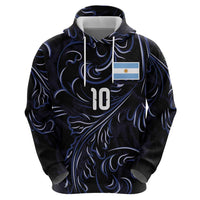 Custom Argentina Football Hoodie Artistic Pattern-Paintings Inspired Black Color - Wonder Print Shop
