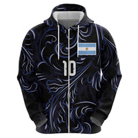 Custom Argentina Football Hoodie Artistic Pattern-Paintings Inspired Black Color - Wonder Print Shop