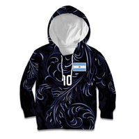 Custom Argentina Football Kid Hoodie Artistic Pattern-Paintings Inspired Black Color - Wonder Print Shop