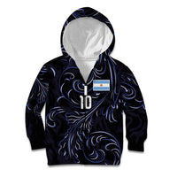Custom Argentina Football Kid Hoodie Artistic Pattern-Paintings Inspired Black Color - Wonder Print Shop