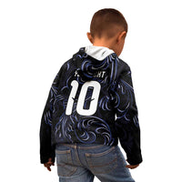 Custom Argentina Football Kid Hoodie Artistic Pattern-Paintings Inspired Black Color - Wonder Print Shop