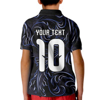 Custom Argentina Football Kid Polo Shirt Artistic Pattern-Paintings Inspired Black Color - Wonder Print Shop