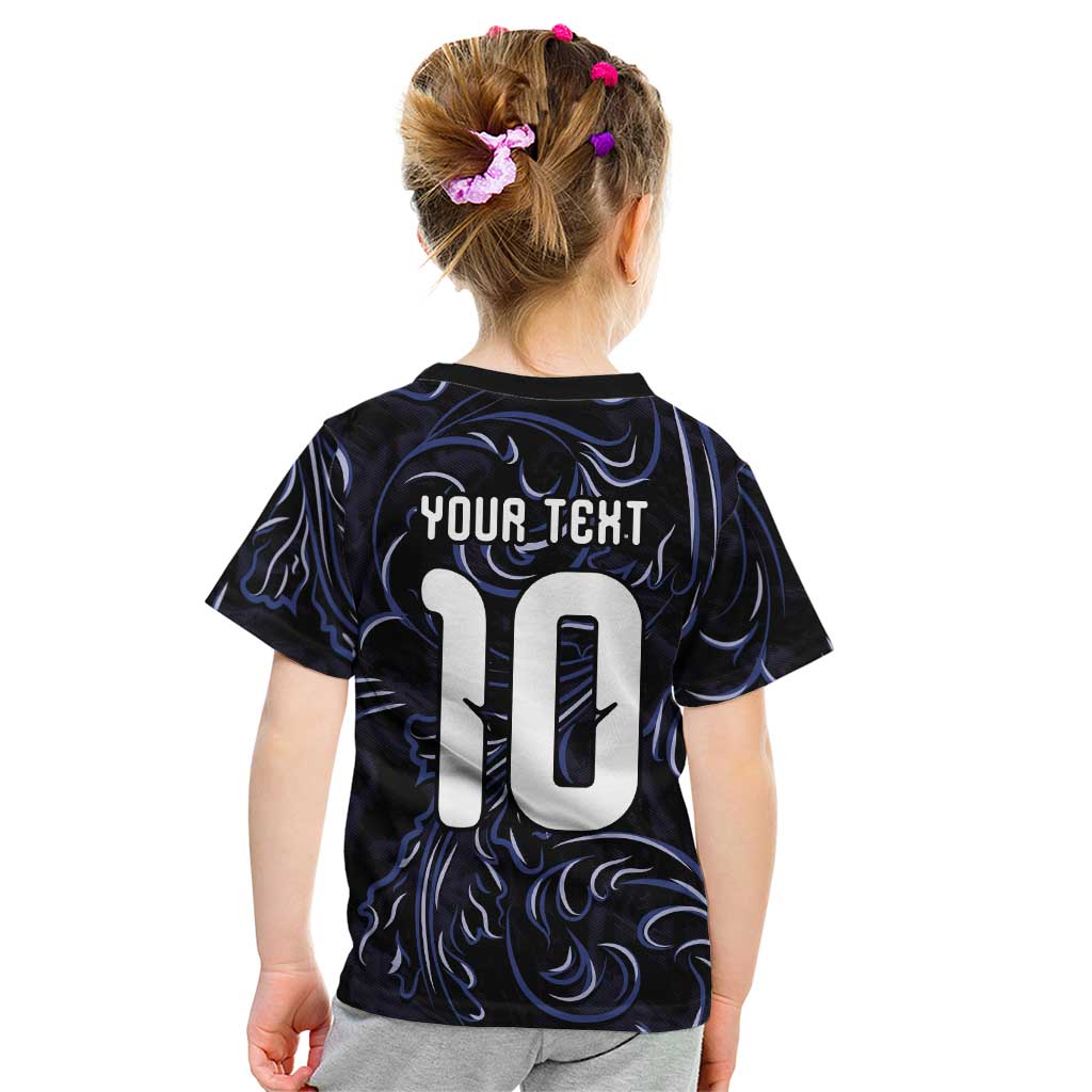 Custom Argentina Football Kid T Shirt Artistic Pattern-Paintings Inspired Black Color - Wonder Print Shop