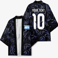 Custom Argentina Football Kimono Artistic Pattern-Paintings Inspired Black Color - Wonder Print Shop