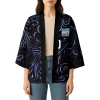 Custom Argentina Football Kimono Artistic Pattern-Paintings Inspired Black Color - Wonder Print Shop