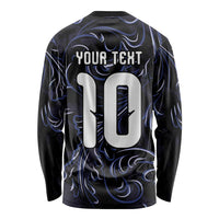 Custom Argentina Football Long Sleeve Shirt Artistic Pattern-Paintings Inspired Black Color - Wonder Print Shop
