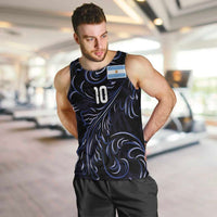 Custom Argentina Football Men Tank Top Artistic Pattern-Paintings Inspired Black Color - Wonder Print Shop