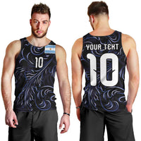 Custom Argentina Football Men Tank Top Artistic Pattern-Paintings Inspired Black Color - Wonder Print Shop