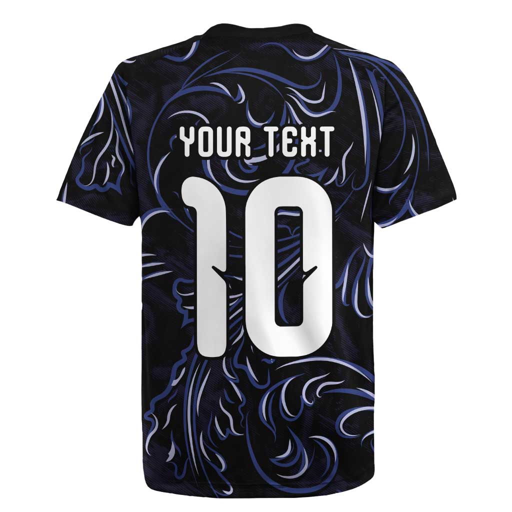 Custom Argentina Football Rugby Jersey Artistic Pattern-Paintings Inspired Black Color - Wonder Print Shop