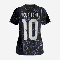 Custom Argentina Football Scrub Top Artistic Pattern-Paintings Inspired Black Color - Wonder Print Shop