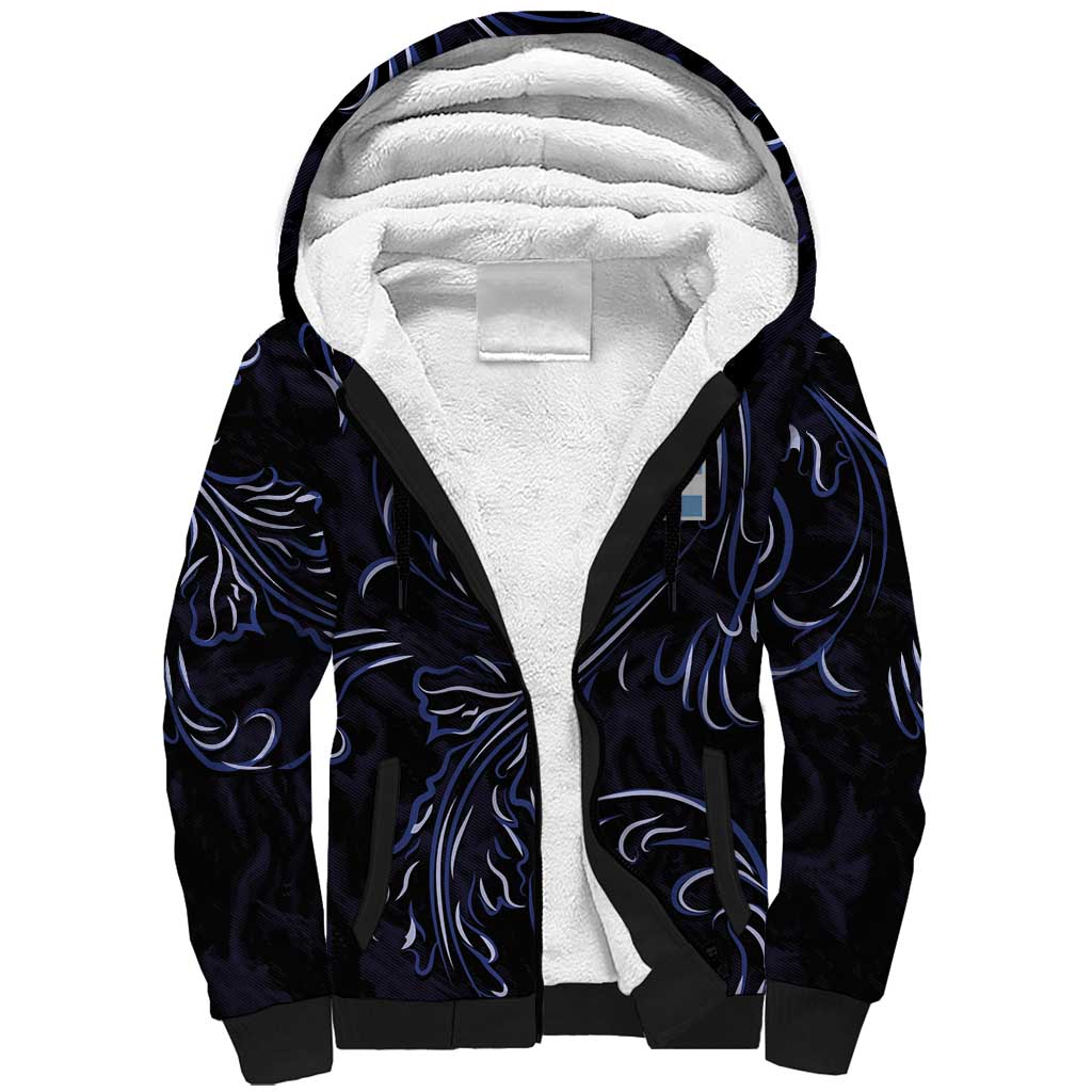 Custom Argentina Football Sherpa Hoodie Artistic Pattern-Paintings Inspired Black Color - Wonder Print Shop