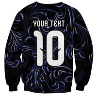 Custom Argentina Football Sweatshirt Artistic Pattern-Paintings Inspired Black Color - Wonder Print Shop