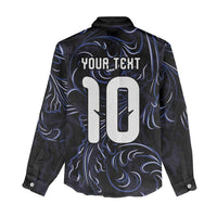 Custom Argentina Football Women Casual Shirt Artistic Pattern-Paintings Inspired Black Color - Wonder Print Shop