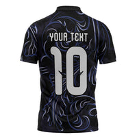 Custom Argentina Football Zipper Polo Shirt Artistic Pattern-Paintings Inspired Black Color - Wonder Print Shop