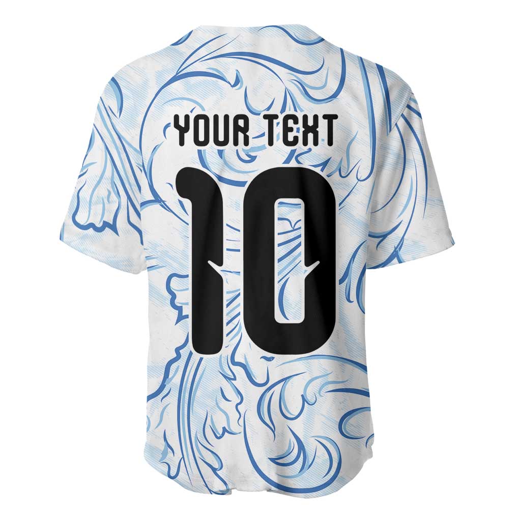 Custom Argentina Football Baseball Jersey Artistic Pattern-Paintings Inspired White Color - Wonder Print Shop