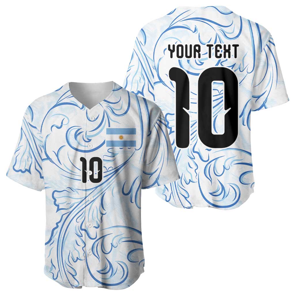Custom Argentina Football Baseball Jersey Artistic Pattern-Paintings Inspired White Color - Wonder Print Shop
