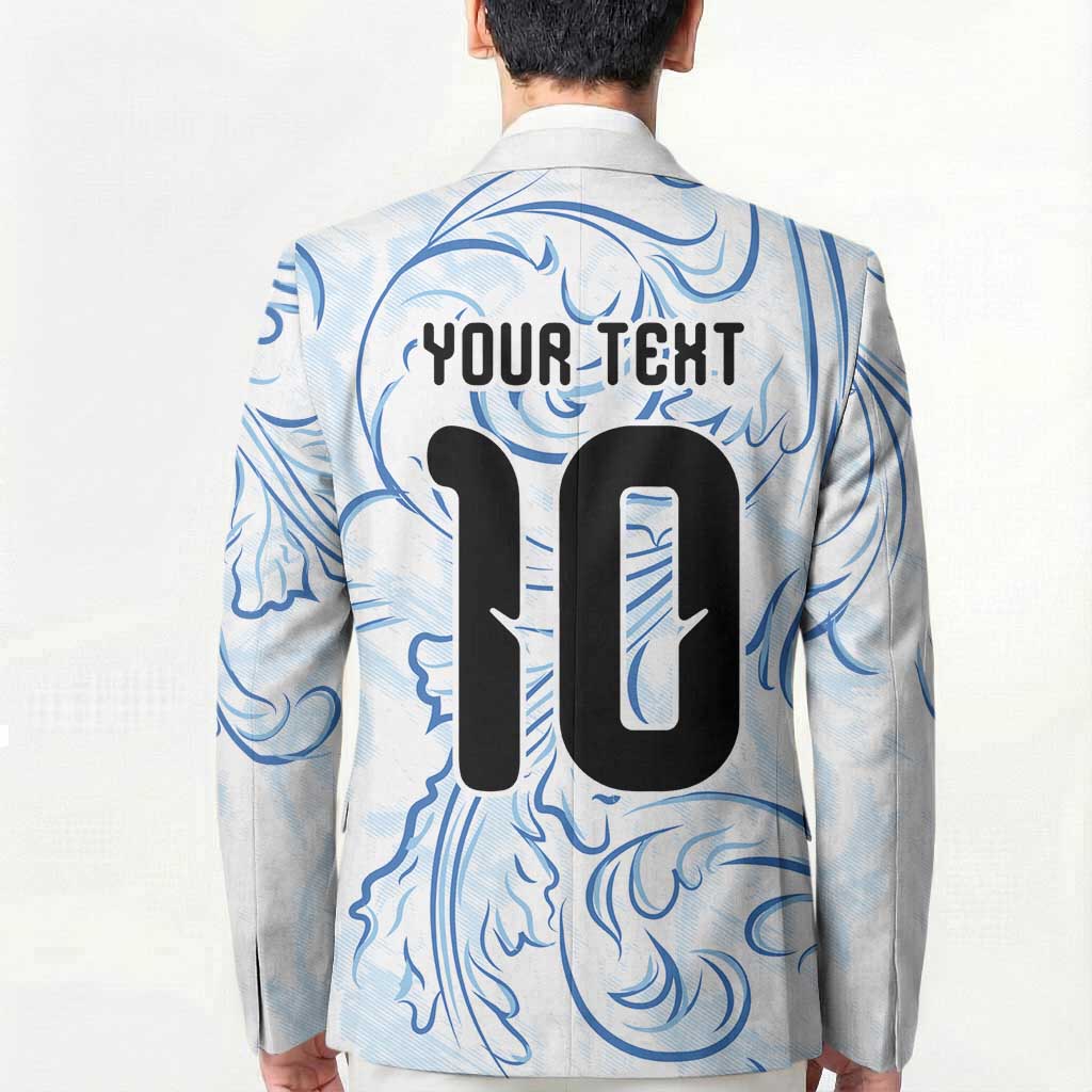 Custom Argentina Football Blazer Artistic Pattern-Paintings Inspired White Color - Wonder Print Shop