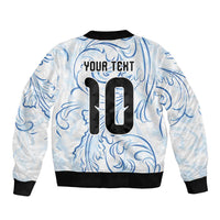 Custom Argentina Football Bomber Jacket Artistic Pattern-Paintings Inspired White Color - Wonder Print Shop