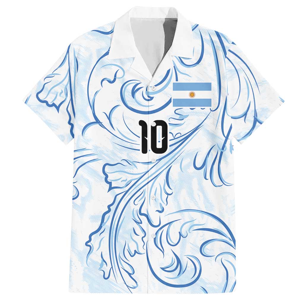 Custom Argentina Football Hawaiian Shirt Artistic Pattern-Paintings Inspired White Color - Wonder Print Shop