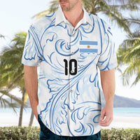 Custom Argentina Football Hawaiian Shirt Artistic Pattern-Paintings Inspired White Color - Wonder Print Shop