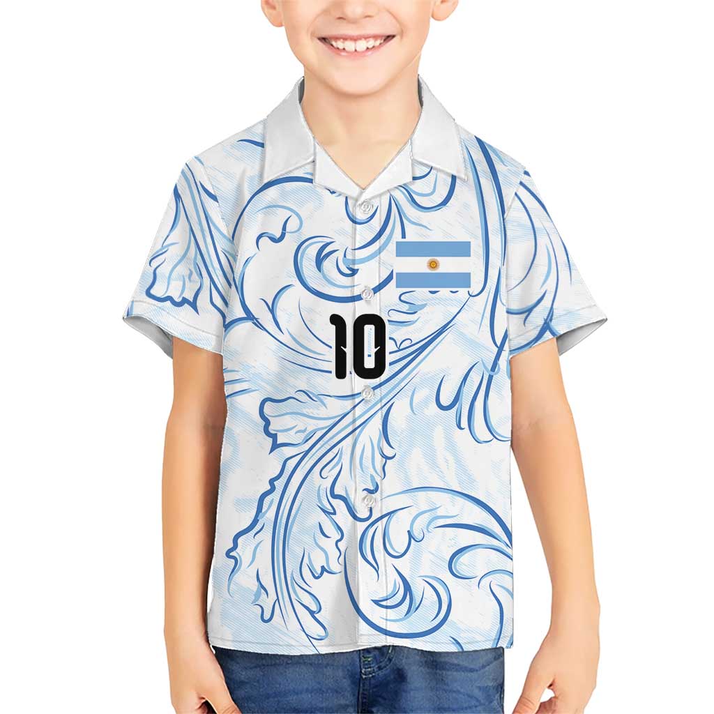 Custom Argentina Football Hawaiian Shirt Artistic Pattern-Paintings Inspired White Color - Wonder Print Shop