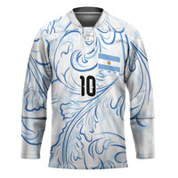 Custom Argentina Football Hockey Jersey Artistic Pattern-Paintings Inspired White Color - Wonder Print Shop