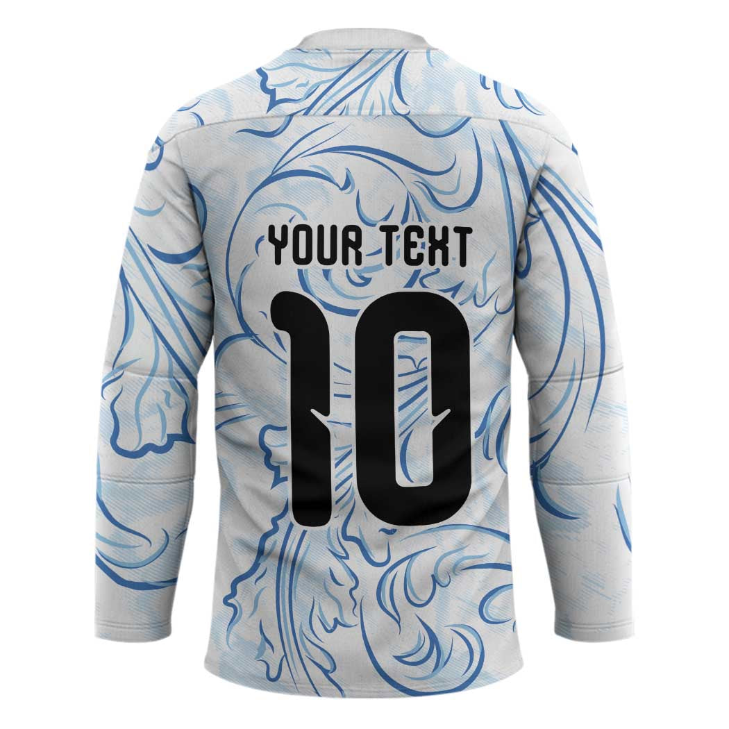 Custom Argentina Football Hockey Jersey Artistic Pattern-Paintings Inspired White Color - Wonder Print Shop