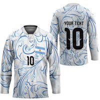 Custom Argentina Football Hockey Jersey Artistic Pattern-Paintings Inspired White Color - Wonder Print Shop