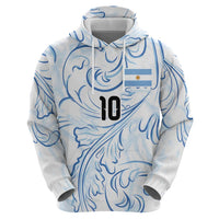 Custom Argentina Football Hoodie Artistic Pattern-Paintings Inspired White Color - Wonder Print Shop