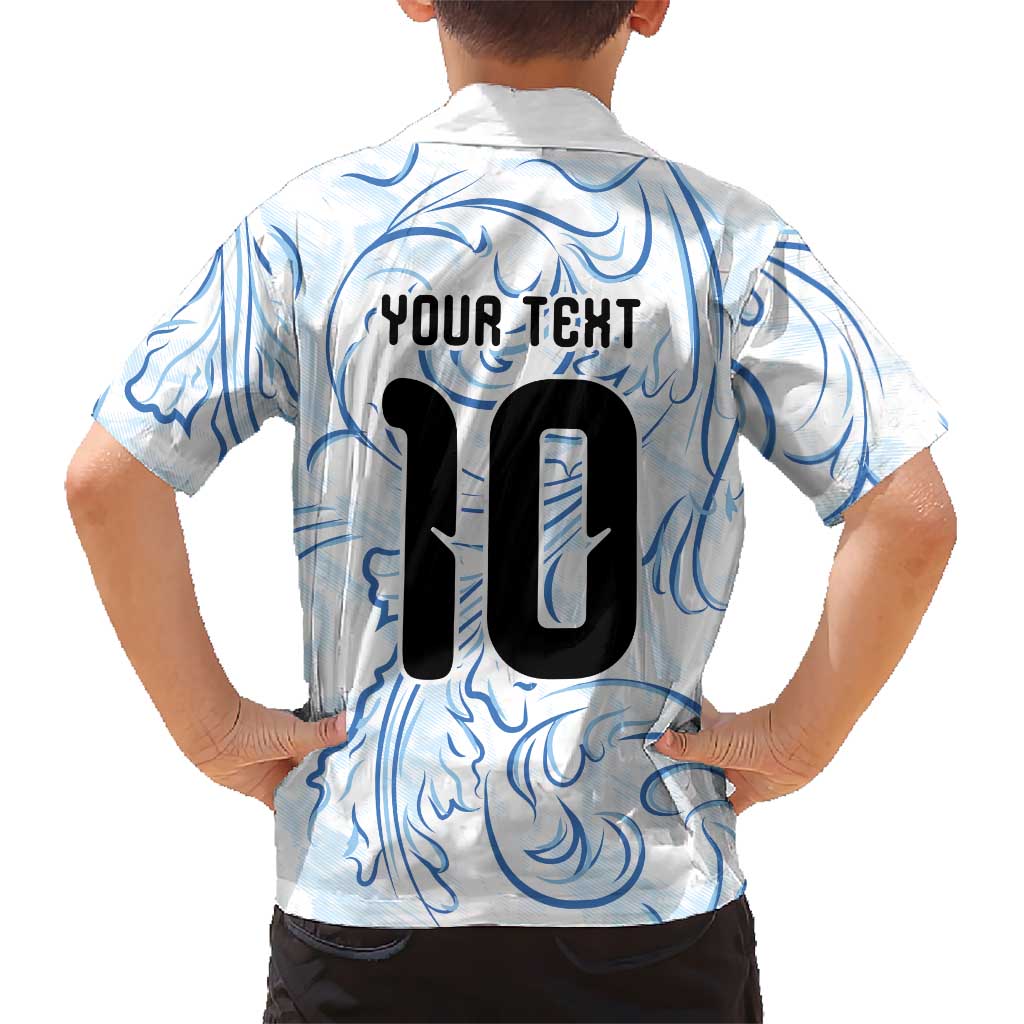 Custom Argentina Football Kid Hawaiian Shirt Artistic Pattern-Paintings Inspired White Color - Wonder Print Shop