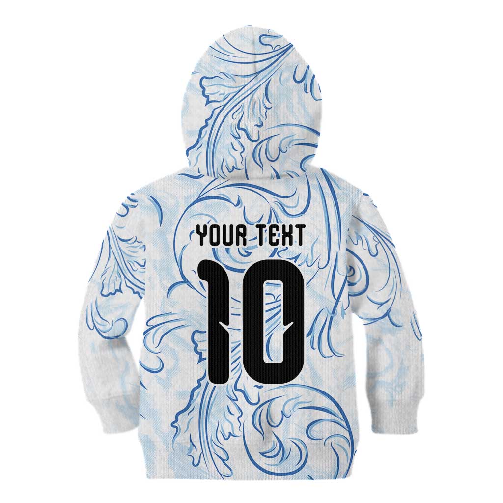 Custom Argentina Football Kid Hoodie Artistic Pattern-Paintings Inspired White Color - Wonder Print Shop