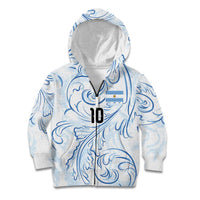 Custom Argentina Football Kid Hoodie Artistic Pattern-Paintings Inspired White Color - Wonder Print Shop