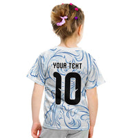 Custom Argentina Football Kid T Shirt Artistic Pattern-Paintings Inspired White Color - Wonder Print Shop
