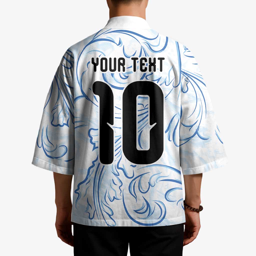 Custom Argentina Football Kimono Artistic Pattern-Paintings Inspired White Color - Wonder Print Shop