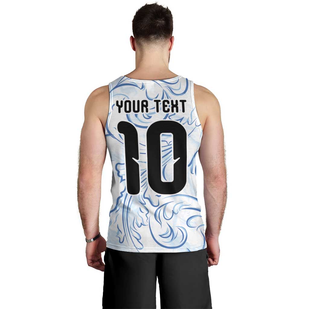 Custom Argentina Football Men Tank Top Artistic Pattern-Paintings Inspired White Color - Wonder Print Shop