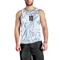 Custom Argentina Football Men Tank Top Artistic Pattern-Paintings Inspired White Color - Wonder Print Shop