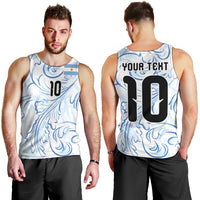 Custom Argentina Football Men Tank Top Artistic Pattern-Paintings Inspired White Color - Wonder Print Shop