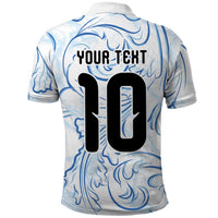 Custom Argentina Football Polo Shirt Artistic Pattern-Paintings Inspired White Color - Wonder Print Shop