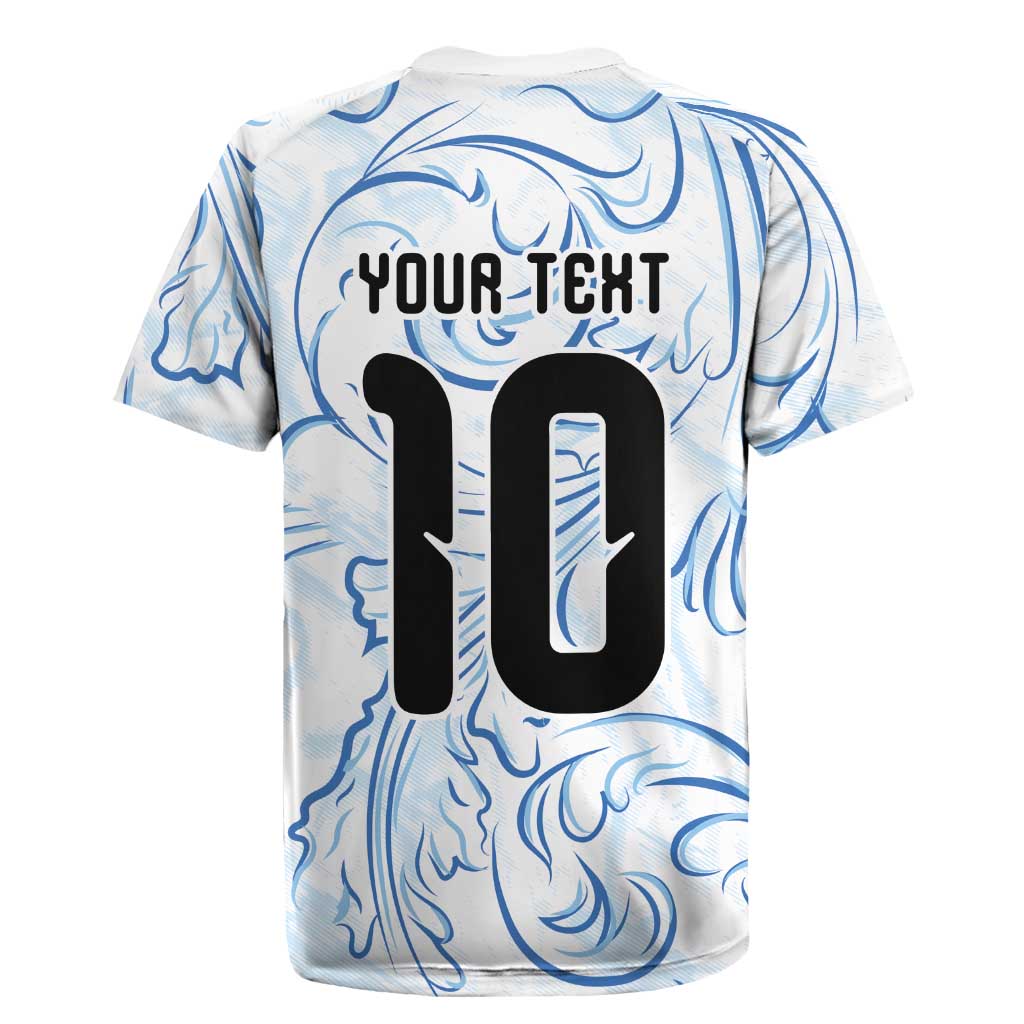 Custom Argentina Football Rugby Jersey Artistic Pattern-Paintings Inspired White Color - Wonder Print Shop